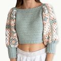 Handmade Granny Tee Crochet Crop top for girls. 