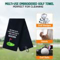 Large 16"x24" Embroidered Funny Golf Towel - Heavy-Duty Microfiber, Super Absorbent & Quick-Dry for Golf Course & Training.