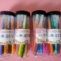 12-18-36 Colour hard brush markers in jar/hard case for drawing and painting. 
