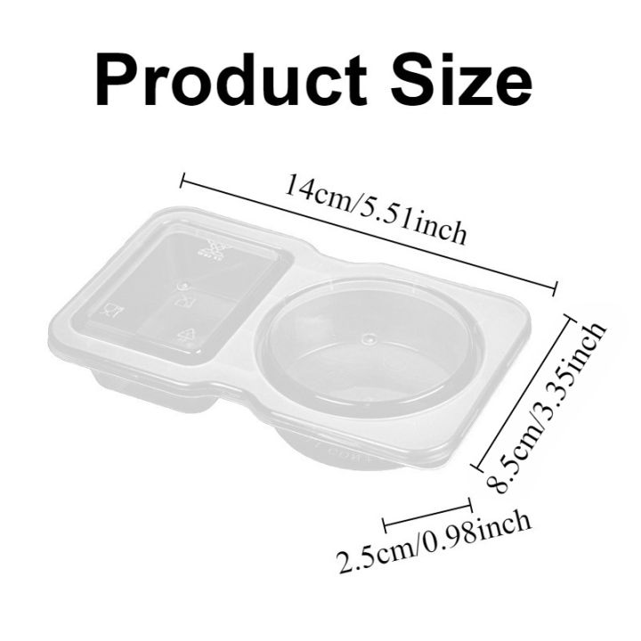 5/10/20/40PCS%20Double%20Compartment%20Seasoning%20Container%20with%20Lid%20Portable%20Compartment%20Snack%20Container%20for%20Daily%20Outdoor%20Picnic%20-%20Image%203