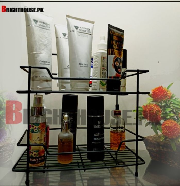 Metal Two Layer Organizer, Kitchen Organizer, Kitchen Rack, Multi Purpose Home Organizer.