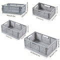 1Pcs Plastic Foldable Storage Crate Folding Basket Portable Stackable Makeup Jewellery Toys Boxes for Storage Box Organizer. 