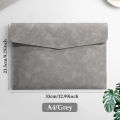 1pcs Leather A4/A5 File Bag Waterproof Wear-resistant Ultra-large Capacity Folder Business Office School File Storage Supplies. 