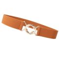 Fashion Metal Buckle Thin Stretchy Waist Belt Striped Elastic Waistband Elegant Women Girdle Accessories Female Belt. 