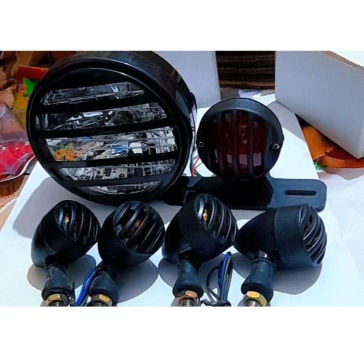 Cafe racer kit deal of 3 Item's Headlight backlight and 4 pieces indicator's