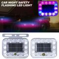 Smart Touch Control Solar Car Flash Light  Multi-Mode LED Strobe Warning Light with Strong Magnetic Base  Wireless Waterproof. 