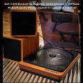 Wooden HIFI CD Player Bluetooth 5.1 Digital Optical Output USB Lossless Playback Wooden CD Music Player Infrared Remote Control.