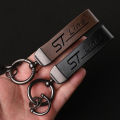 Leather Keychain STline ST Logo Keyring ST Line Key Chain For Ford Puma Kuga Edge Ecosport Mondeo Focus Fiesta ST Line Keychain. 