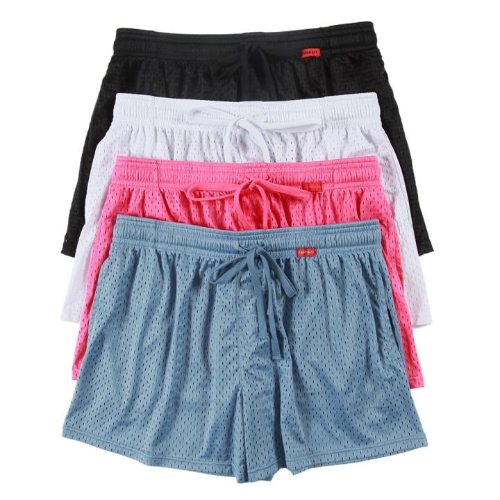 Solid-coloured%20Men's%20Mesh%20Thin%20Section%20Loose%20Fashion%20Pockets%20Elastic%20Large%20Size%20Sleep%20Bottom%20Boxer%20Shorts%20Homewear%20-%20Image%202