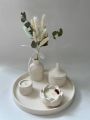 5 piece Home warming gypsum made vase combo set.