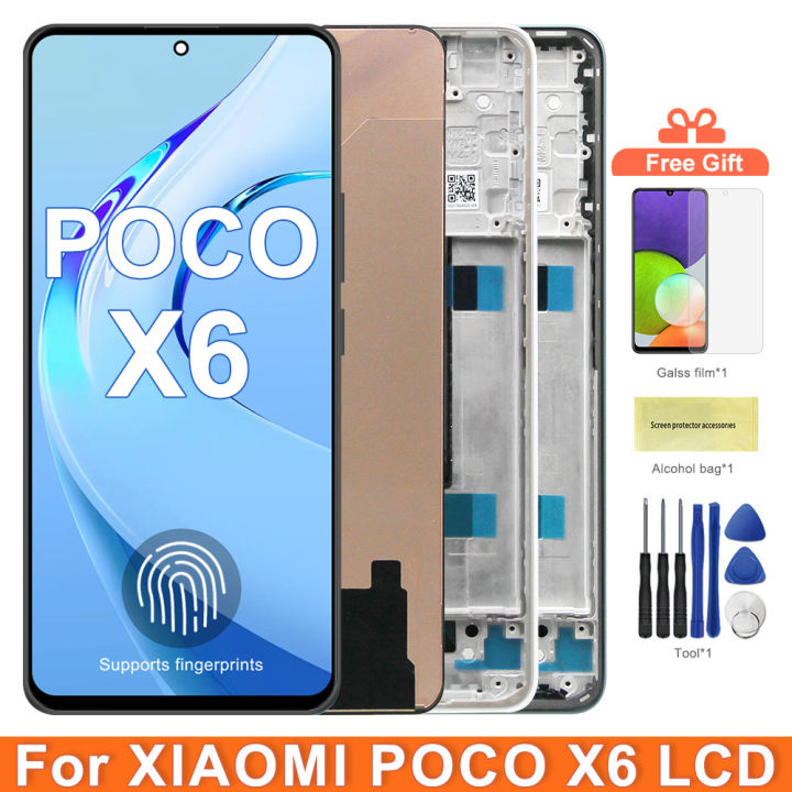 6.67" POCO X6 Display Screen Replacement for Xiaomi Poco X6 23122PCD1G 23122PCD1I Lcd Display Digital Touch Screen with Frame
