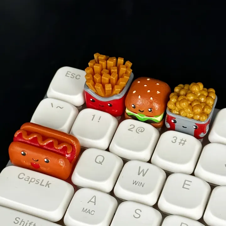 Hamburger Key Caps Kawaii Food Keycaps Cartoon Mechanical Keyboard ...