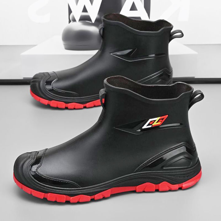 Workwear%20Style%20Outdoor%20Work%20Commuting%20Fishing%20Kitchen%20Anti%20Slip%20Waterproof%20Men's%20Flat%20Bottomed%20High-Quality%20%20Boots%20Rain%20Bo%20-%20Image%204