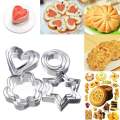 12 Piece Set Stainless Steel Pastry Cookie Biscuit Cutter Cake Muffin Decor Mold Multi functional Tool.