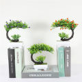 1pcs Artificial Flower Artificial Plant Bonsai Plastic Guest-Greeting Pine Fake Plant Flower Potted Ornaments for Home Room Table Garden Hotel Decoration. 