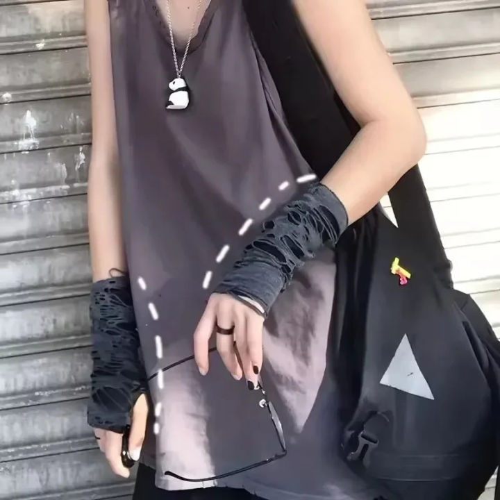 New%20Hot%20Sale%20Fashionable%20Simple%20Gothic%20Fingerless%20Gloves%20Unisex%20Tear%20Design%20Stretchy%20for%20Party%20Preparation%20and%20Durable%20-%20Image%203