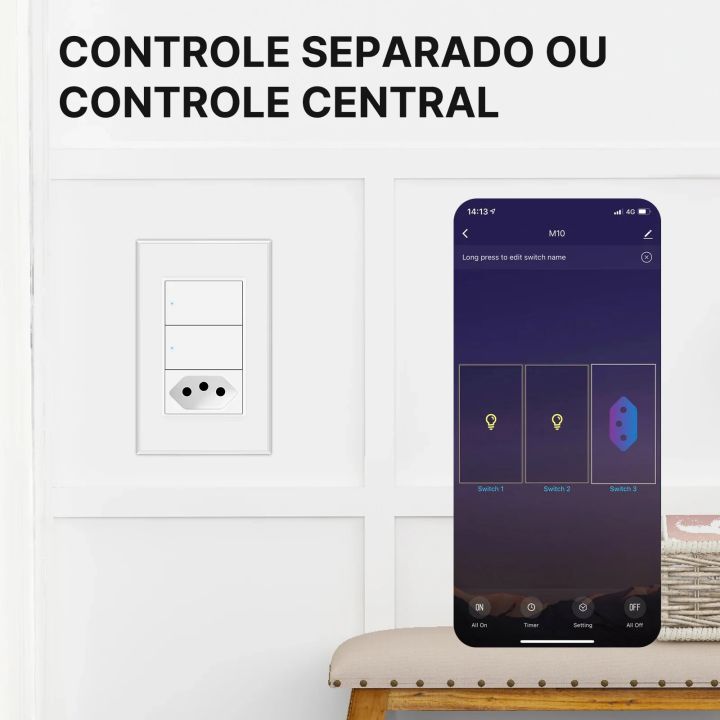 MOES%20Tuya%20WiFi%20Brazil%20Socket%20Outlet%20Independent%20Switch%20and%20Zigbee%20Light%20Switch%204/6%20Gangs%20Alexa%20%20Home%20Voice%20Control%20-%20Image%204