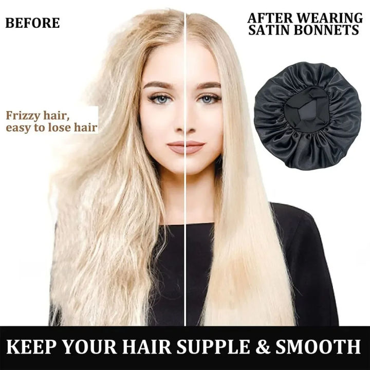 1/2/3pcs%20Newly%20Satin%20Night%20Hair%20Cap%20Women's%20Solid%20Sleeping%20Hat%20Sleep%20Care%20Bonnet%20Nightcap%20For%20Women%20Unisex%20Cap%20Shower%20Cap%20-%20Image%203