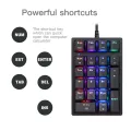 Motospeed K24 Macro Mechanical Numeric Keypad Wired 21 Keys RGB Backlight Numpad Gaming Keyboard Red Blue Switch For PC Notebook. 