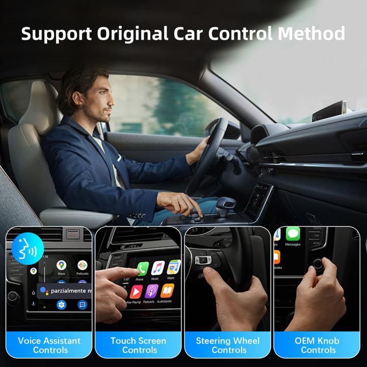 NEW%202in1%20Wireless%20CarPlay%20Android%20Auto%20Wireless%20Adapter%20Smart%20USB%20Dongle%20Mini%20Box%20Plug%20And%20Play%20WiFi%20Fast%20Connect%20-%20Image%202
