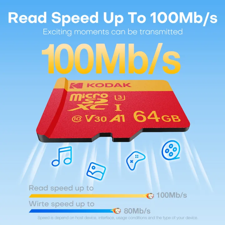 Original%20KODAK%2032GB%2064GB%20128GB%20256GB%20Micro%20SD%20Card%20U3%20V30%20High%20Speed%20TF%20Memory%20Card%20for%20Phone%20Tablet%20Action%20Cam%20with%20Adapter%20-%20Image%205