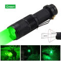 Mini SK68 Zoomable Flashlight Green/Red/365NM XPE LED Waterproof Torch Lamp AA/14500 Powered Clip Pen Light Lamp 3 Modes Lantern. 