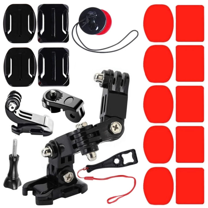 Motorcycle Helmet Mount Holder Accessories Kit for Hero 13 12 11 10 9 8 Insta360 AKASO SJCAM SJ4000 Osmo Action Camera
