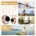 LIGE New Women's Smart Watch Amoled HD Screen Sports Heart Rate Bluetooth Call IP68 Waterproof Ladies Smartwatch For Android iOS. 