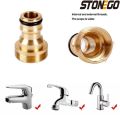 STONEGO Universal Kitchen Faucet Adapter for Tap Connector Mixer Hose, Joiner Fitting and Pipe. 