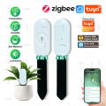 Zigbee Soil Moisture Sensor Monitor Plants Moisture Tester Humidity Temperature Meter Works With Tuya App Home Assistant Z2MQTT. 