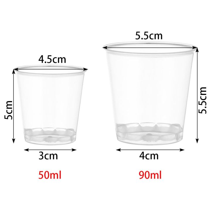30/50X%20Round%20Reusable%20Plastic%20Shot%20Glasses%20Dessert%20Cups%20Disposable%20Glass%20Drinks%20-%20Image%205