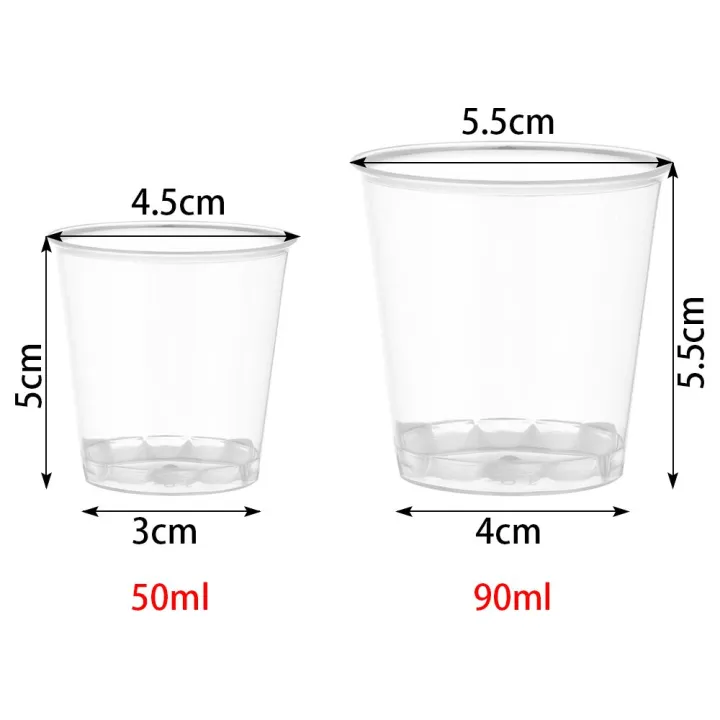 30/50X%20Round%20Reusable%20Plastic%20Shot%20Glasses%20Dessert%20Cups%20Disposable%20Glass%20Drinks%20-%20Image%205