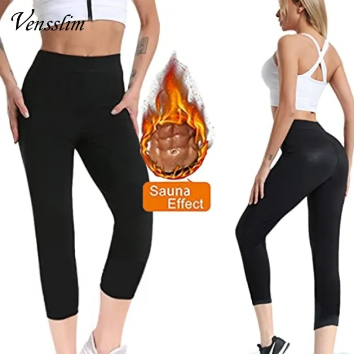 Sauna%20Pants%20Fitness%20Exercise%20Slimming%20Leggings%20Compression%20Sweat%20Shorts%20Workout%20Waist%20Trainer%20Thermo%20Trimmer%20for%20Womens%20-%20Image%203