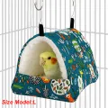1pc Cute Print Bird Bed Mini Cage Rabbit Squirrel Mat Guinea Pig Nest Hamster House Small Animal Sleeping Bed Pet Hanging Cage. 