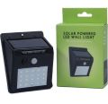 solar-powered LED wall light equipped with a motion sensor.. 