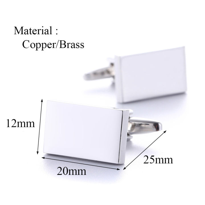 Simple%20Style%20Rectangle%20Cufflinks%20For%20Mens%20French%20Style%20Shirt%20Blank%20Buttons%20Business%20Metal%20Copper%20Brass%20Groom%20Gemelos%20Gifts%20-%20Image%204