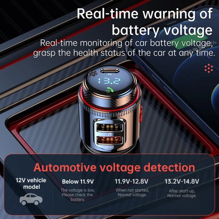 Bluetooth%205.4%20Car%20Adapter%20Wireless%20AUX%20FM%20Transmitter%20USB%20C&QC3.0%20%20PD%2030W%20Fast%20Charging%20Cigarette%20Lighter%20Radio%20Music%20Bass%20-%20Image%205