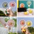 Cute Mini Fan USB Rechargeable Hand Fan with Phone Holder – Portable Powerful Cooling Fan for Travel, Office & Outdoor.