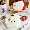 1PC Cute  Plush Coin Purse with Keychain, Cartoon Mini Storage Bag for Girls Kawaii Holiday & Birthday . 