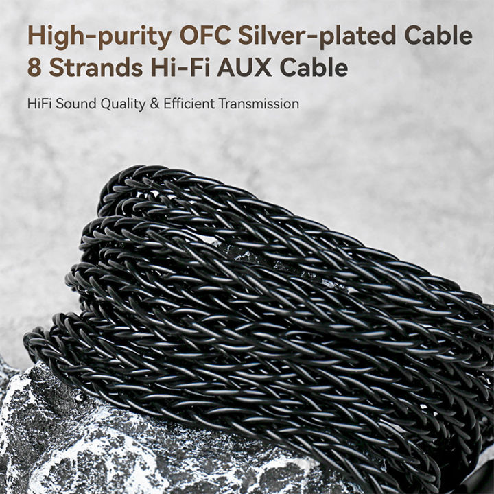 KBEAR%20AUX08%20Plus%208%20Core%20OFC%20Silver-plated%20Hi-Fi%20AUX%20Cable%201.4m/2m%203.5MM/2.5MM/4.4MM%20Earphones%20Headphones%20Headset%20AUX%20Cable%20-%20Image%202