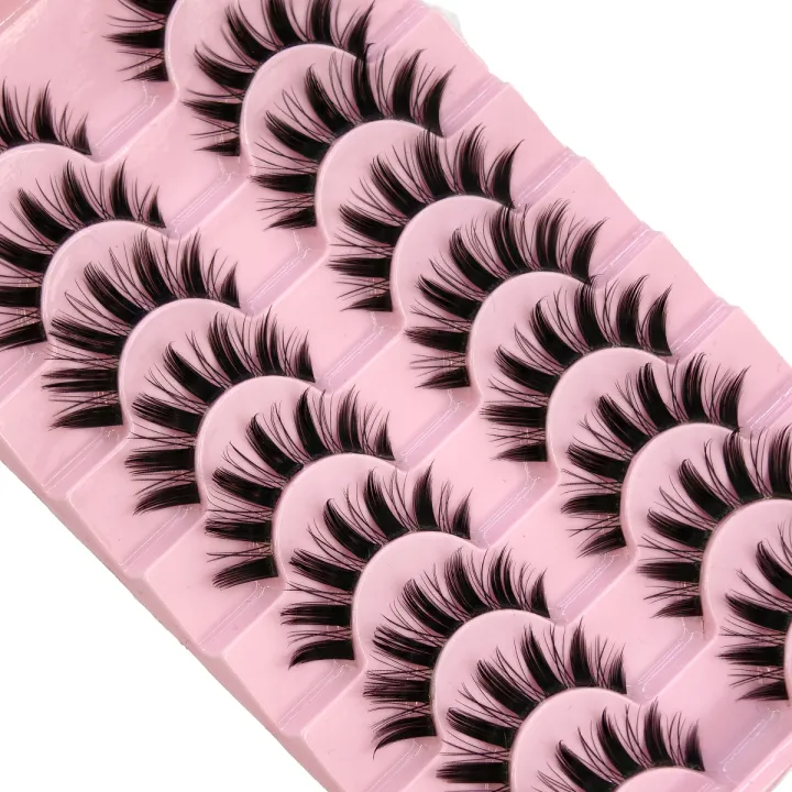 HBZGTLADFalse%20Eyelashes%20Cosplay%20Spiky%20Lashes%20Mink%20Dramatic%20Manga%20Anime%20Lashes%20Thick%20Fake%20Eyelashes%20Extensions%20Doll%20Strip%20Lashes%20-%20Image%202