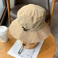 Waterproof fisherman hat can store summer thin quick drying sun hat, outdoor hiking sun protection basin hat.