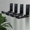 Folding Wall Hook Hidden Robe Towel Coat Hook Aluminum Alloy Hook for Home Kitchen Bathroom Black Sliver Towel Hanger. 