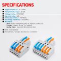 14pcs Electrical Wire Compact Quick Connect Connectors, Lever Wire Nut Connector Terminal Assortment for 28-12 AWG, 2 in 4 Out. 
