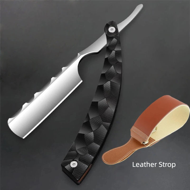 Sharp Barber Razor Professional Straight Blade Razor - Wood Straight Edge Barber Razor ...