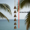 Handmade Metal Wind Chime - Classic Rustic Iron Bell with Decorative Chain, Suitable for Courtyards, Gardens, and Walls. 