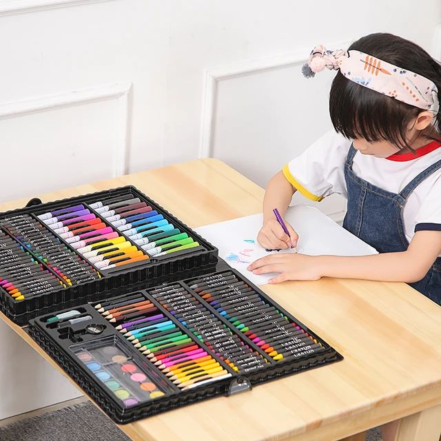 168/150%20pcs%20colouring%20kit,%20Painting%20&%20Drawing%20Art%20Box%20consits%20Oil%20pastels,%20Crayons,%20%20Pencil%20colours%20,%20Markers%20,water%20colours,%20paper%20pins%20,%20sharpner%20etc%20kids%20multifunctional%20box%20set%20creative%20school%20gift%20stationery%20-%20Image%203