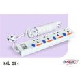 Max line multiplag 4socket  ml254 (5metre) camel. 