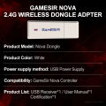 GameSir Nova Dongle 2.4G Controller Receiver for Plug and Play for nova T4n adapter. 