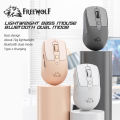 FREEWOLF A3 Wireless Silent Mouse ABS Pink Skin Not Fade Bluetooth Dual Mode Power Linght,5-Speed DPI,PAW3212 Chip Silent Design. 
